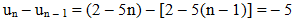 Cho dãy số (un) có tổng n số hạng đầu là Sn= n(-1 -5n)/2  với n ∈ ℕ*