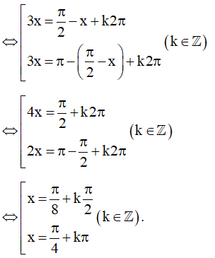  Phương trình sin 3x = cos x có các nghiệm là