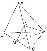 Cho tứ diện đều ABCD M là trung điểm của cạnh BC Tính góc giữa AB và DM