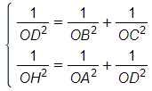 Cho tứ diện OABC có OA OB OC đôi một vuông góc với nhau Gọi H là hình chiếu