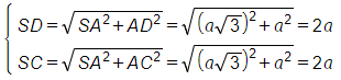 Cho hình chóp S ABCD có đáy là hình thoi cạnh a SA =a căn bậc hai 3 SA ⊥ AC