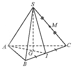 Cho hình chóp tam giác đều S ABC có cạnh đáy bằng 3a cạnh bên bằng 2a Gọi G là trọng tâm