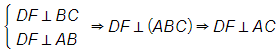 Cho tứ diện ABCD có hai mặt phẳng ABC và ABD cùng vuông góc với DBC Vẽ các đường cao BE DF