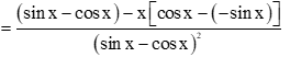 Tính đạo hàm của các hàm số sau y = x/sinx-cosx y = sinx / x