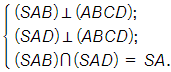 Cho hình chóp S ABCD có đáy ABCD là hình vuông tâm O Hai mặt phẳng SAB và SAD