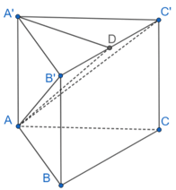 Cho khối lăng trụ đứng ABC  A'B'C' có đáy ABC là tam giác cân với AB = AC = a