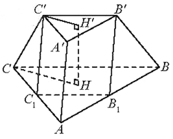 Cho hình chóp cụt tam giác đều ABC A'B'C' có đường cao HH' = 2a  Cho biết AB = 2a