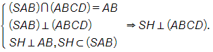 Cho hình chóp S ABCD có đáy ABCD là hình chữ nhật AB = 2a BC = a mặt bên SAB