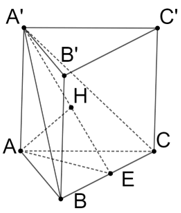 Cho hình lăng trụ tam giác đều ABC A'B'C'  có tất cả các cạnh bằng a Khoảng cách từ A