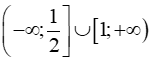 Tập nghiệm của bất phương trình (1/2)^(2x^2-x+1) nhỏ hơn hoặc bằng (1/4)^x là