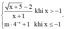Tìm m để hàm số sau liên tục trên toàn bộ tập số thực ℝ
