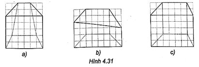 Trong các hình sau, hình nào là hình biểu diễn của hình lăng trụ tứ giác có hai đáy là hình thang? 