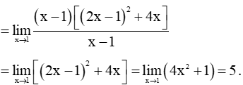 Cho hàm số f(x) = x(2x – 1)^2. Tính f'(0) và f'(1)