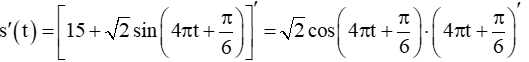 Phương trình chuyển động của một hạt được cho bởi công thức