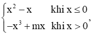 Cho hàm số f(x) = x^2-x khi x nhỏ hơn hoặc bằng 0