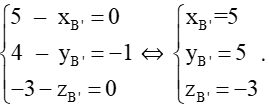 Trong không gian với hệ tọa độ Oxyz cho hình hộp ABCD.A'B'C'D' có A(2; −1; 3)