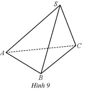 Cho hình chóp S.ABC có SA = SB = SC = AB = AC = a và BC = acăn2 (Hình 9)