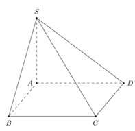 Cho hình chóp tứ giác S.ABCD trang 43 SBT Toán 12 Tập 1