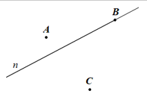 Hãy vẽ đường thẳng m không đi qua cả A, B và C (ảnh 3)