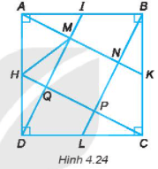 Quan sát Hình 4.24: a) Kiểm tra xem tứ giác MNPQ có là hình vuông không