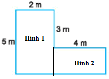 Một mảnh sân nhà có hình dạng và kích thước như Hình 4.26. a) Tính diện tích