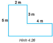 Một mảnh sân nhà có hình dạng và kích thước như Hình 4.26. a) Tính diện tích