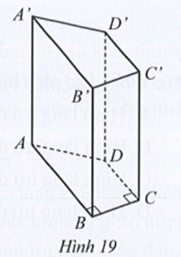 Cho hình lăng trụ đứng tứ giác ABCD.A'B'C'D' có đáy là hình thang ABCD vuông tại B