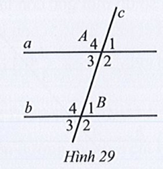 Quan sát Hình 29, biết a // b, 3 lần góc A1 bằng 2 lần góc A2