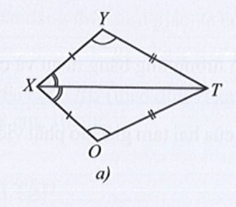 Quan sát các hình 9a, 9b, viết các cặp tam giác bằng nhau