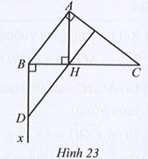 Cho tam giác ABC có góc ABC = 53 độ, góc BAC = 90 độ, AH vuông góc với BC (H thuộc BC). Vẽ tia Bx vuông góc với BC