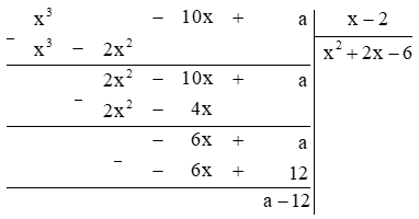 Tìm số a sao cho 10x^2 – 7x + a chia hết cho 2x – 3
