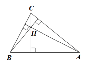 Cho tam giác ABC có AB > AC > BC và H là trực tâm. Trong các phát biểu sau