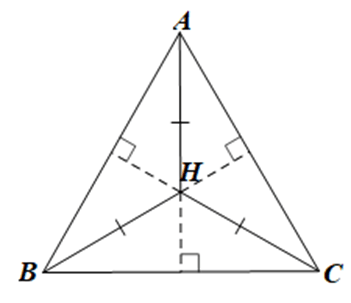 Cho tam giác ABC có trực tâm H đồng thời cũng là điểm cách đều ba đỉnh của tam giác