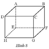 Cho hình hộp chữ nhật ABCD.EFGH, biết cạnh AB = 5 cm, BC = 4 cm, AE = 3 cm
