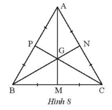 Cho tam giác đều ABC và điểm G như trong Hình 8