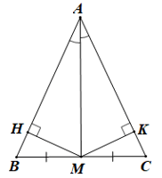Cho tam giác ABC có đường trung tuyến AM đồng thời là đường phân giác góc A