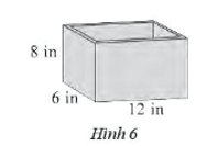 Một cái bể có kích thước như Hình 6. Bề dày bể cả bốn phía và đáy là 1/4 inch