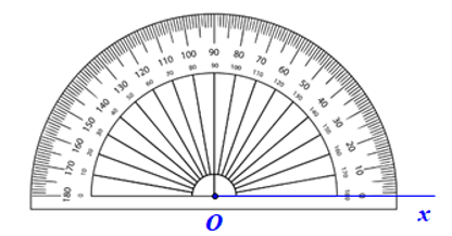 Vẽ góc xOy có số đo là 120°