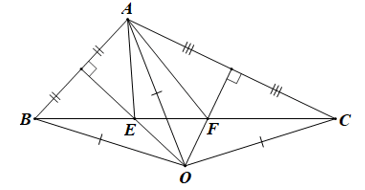 Cho tam giác ABC có góc A là góc tù Các đường trung trực của AB và AC
