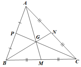 Cho tam giác ABC có ba trung tuyến AM, BN, CP đồng quy tại G