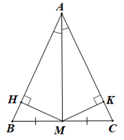 Cho tam giác ABC có đường trung tuyến AM đồng thời là đường phân giác