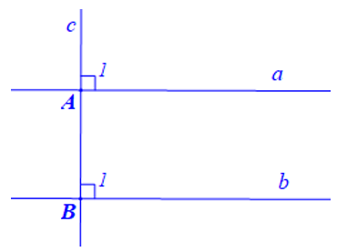 Chứng minh định lí hai đường thẳng phân biệt cùng vuông góc với một đường thẳng thứ ba
