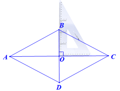 Cho hình thoi ABCD có O là giao điểm của hai đường chéo