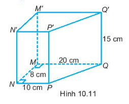 Cho hình lăng trụ đứng MNPQ.M’N’P’Q’ có đáy MNPQ là hình thang vuông
