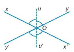 Cho định lí Tia đối của tia phân giác của một góc là tia phân giác của góc đối đỉnh với góc đó