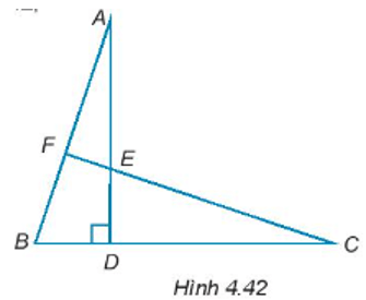 Cho năm điểm A, B, C, D, E như Hình 4.42, trong đó DA = DC, DB = DE