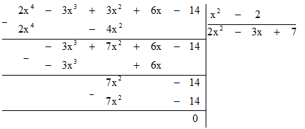 Đặt tính và làm phép chia sau: (x^3 − 4x^2 − x + 12) : (x − 3)