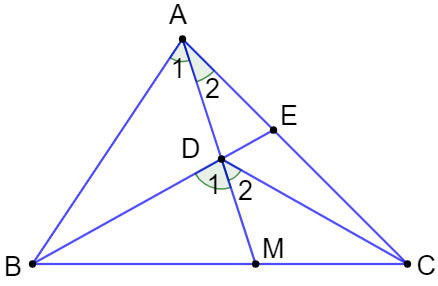 Cho D là một điểm bên trong tam giác ABC. Chứng minh