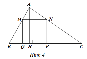 Cho tam giác ABC có cạnh BC = 2x (dm), đường cao AH = x (dm) với x > 0