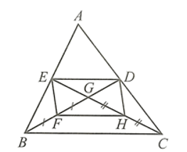 Cho tam giác ABC có các đường trung tuyến BD, CE cắt nhau tại G